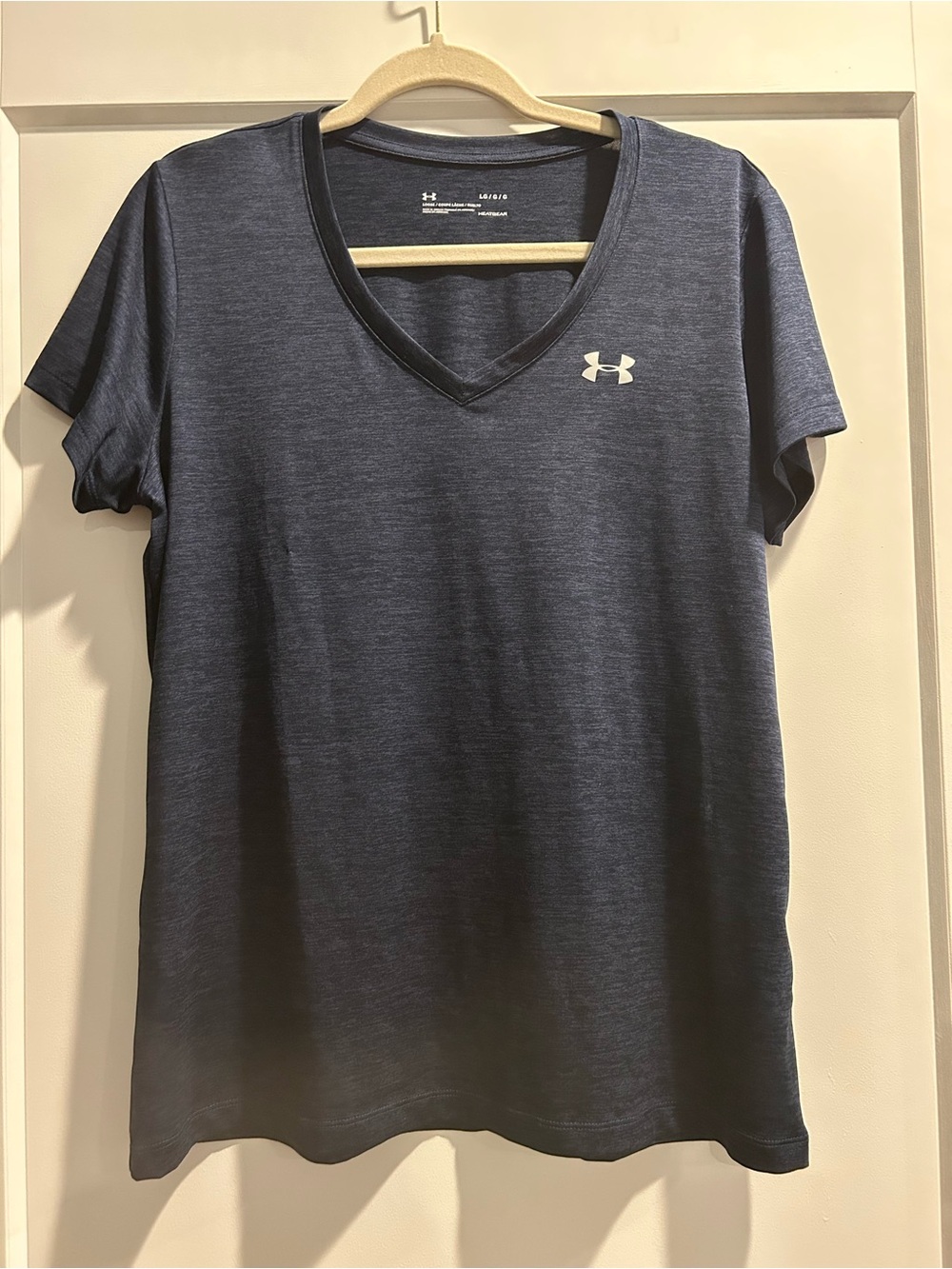 LG Navy V-Neck Short Sleeve Performance Tee